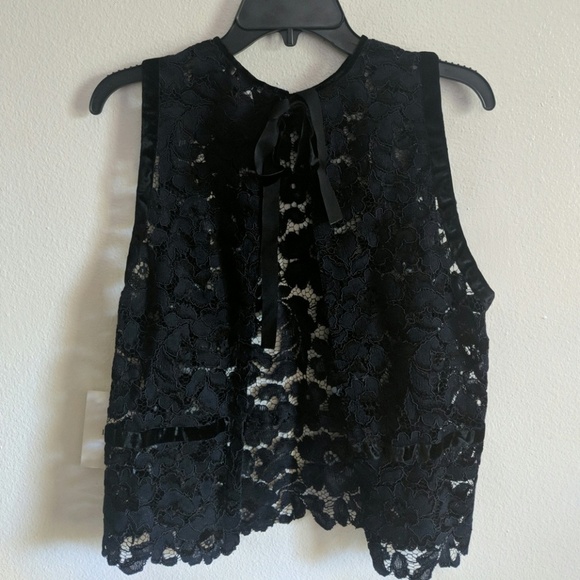 LEWIT Sheer Lace Top SIZE M - Picture 8 of 8